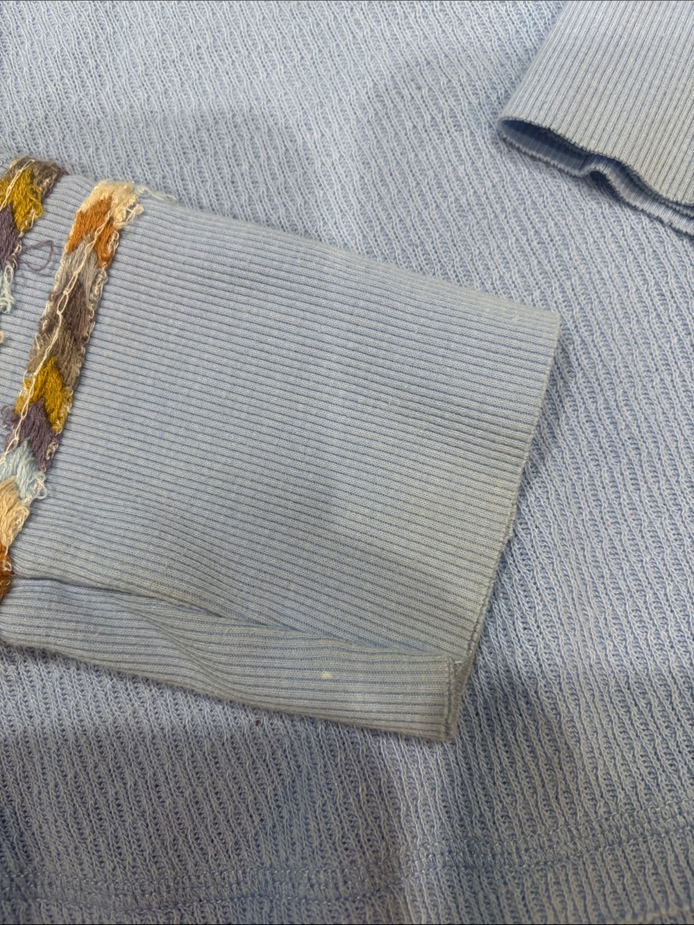 We The Free Light Blue Long-Sleeve Henley Top with Braided Trim - Picture 5 of 6